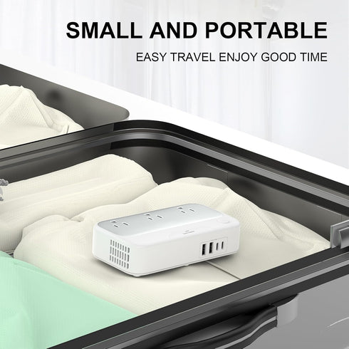 Universal Voltage Converter US to Europe, 220V to 110V Power Travel Converter Combo, 250W Step Down Adapter