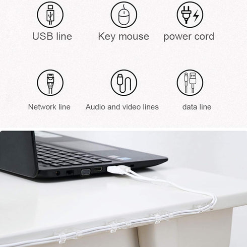 120Pcs Self Adhesive Transparent Cable Clips, Heavy Duty Wire Holder for Tidy Drop Cord Management