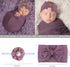 SPOKKI Newborn Photography Props Outfits - 4 Pcs Baby Long Ripple Wrap, Toddler Swaddle Blankets, Photography Mat, Cute