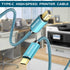 10ft USB C to USB B Printer Cable - High Speed Compatible with Printer, Scanner, Fax Machine, Midi Keyboard