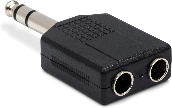 Hosa GPP-359 Dual 1/4 Inches TRS Female to 1/4 Inches TRS Male Adapter