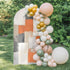 Jnbasdffb 7.2 Orange Beige Geometric Wedding Arch Cover, Stretchy Spandex Arch Backdrop Stand Covers FT, Abstract Grey