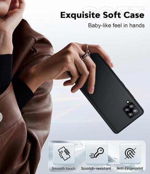 LeYi for Samsung Galaxy A42 5G Phone Case: A42 5G Phone Case with 2 Pack Tempered Glass Screen Protector, Liquid