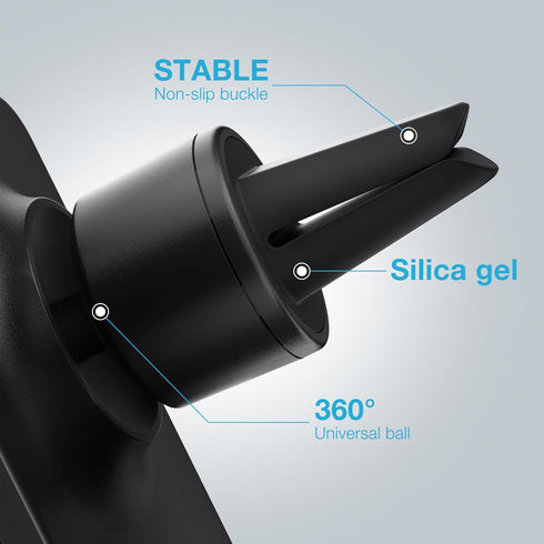 Magnetic Wireless Car Charger, 7.5W Fast Charging Mount for iPhones, Dashboard Holder with Safety Protection, Rotatable