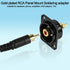 QIANRENON Gold Plated RCA Panel Mount Adapter, RCA Female to Solder Terminal AV Connector (Red)