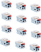 Speaker Keystone Jack – Spring Loaded Female to Female for Home Theater Wall Plates - White (12-Pack)