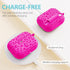 for AirPod Case 3rd Generation Cover with Keychain Accessories,Leopard Engraved Skin Soft Cover for AirPod 3rd Generation CaseFull Protection,Front LED Visible, Hot Pink