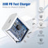 20W PD USB C Wall Fast Charging Adapter with 6FT Type C to Lightning Cable