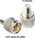 Boobrie 2-Pack PL259 Adapter - UHF to F Type Antenna Adapter for TV Wireless LAN Devices