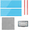 SAVITA 12pcs Privacy Screen Adhesive Strips and 2pcs Plastic Slide Mount Tabs for