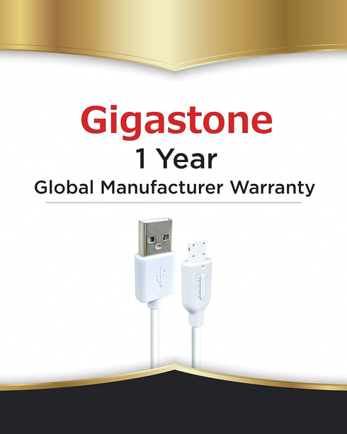 Gigastone 3ft Charging Cable for Apple Lightning Devices, 12W Fast Charge, 5-Pack, White, iPhone & iPad Compatible.