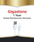 Gigastone 3ft Charging Cable for Apple Lightning Devices, 12W Fast Charge, 5-Pack, White, iPhone & iPad Compatible.