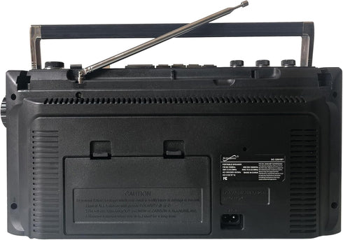 Supersonic SC-3201BT 4 Band Radio & Cassette Player - Bluetooth Speaker with MP3 Playback, USB, SD Card, Earphone Jack