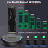 M.2 NVMe & SATA to USB C Docking Station, M.2 SSD to USB A C Reader Adapter for NVMe and SATA SSD Dock