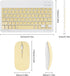 Super Space Wireless Bluetooth Keyboard and Mouse Combo, Ultra-Thin 2.4 GHz for iPad Pro/Air and Other Devices, Yellow