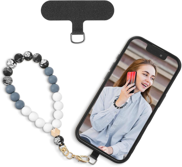Shimmeroo Cute Phone Charm Strap with Spacer,Beaded Phone Wrist Strap Wrist Lanyards for