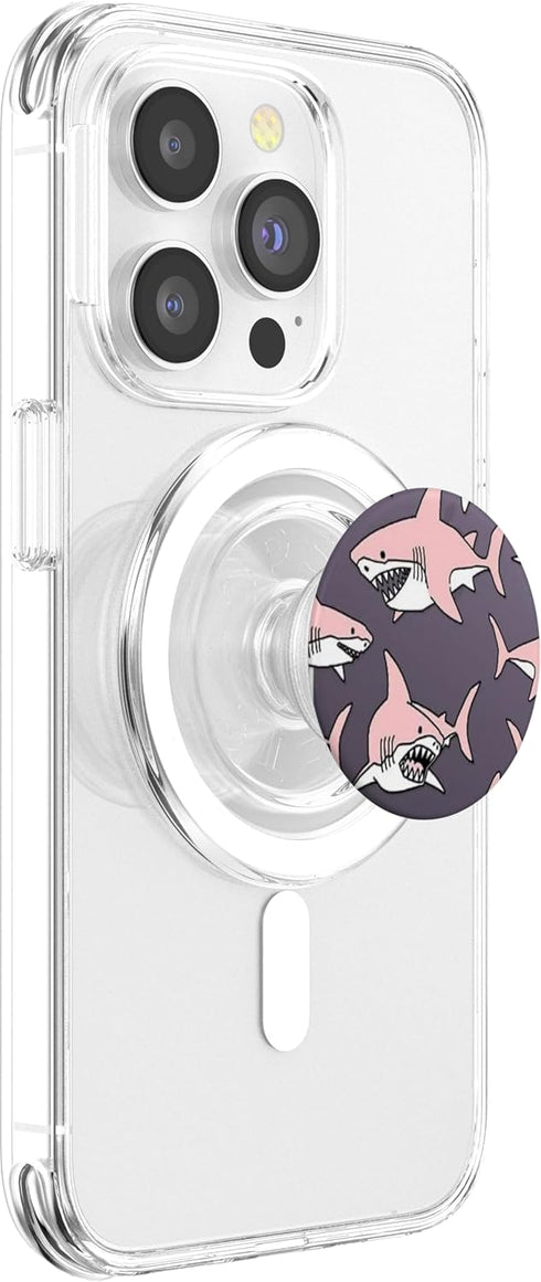 Pink Sharks PopSockets PopGrip for MagSafe