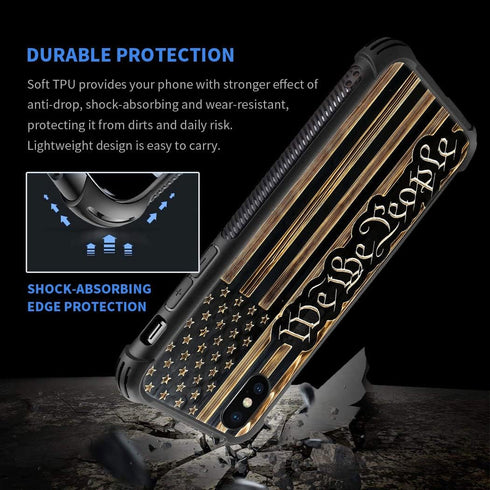 DAIZAG Compatible iPhone XR Case, Shockproof Anti-Scratches TPU Cover for Man Woman - We The People USA Flag