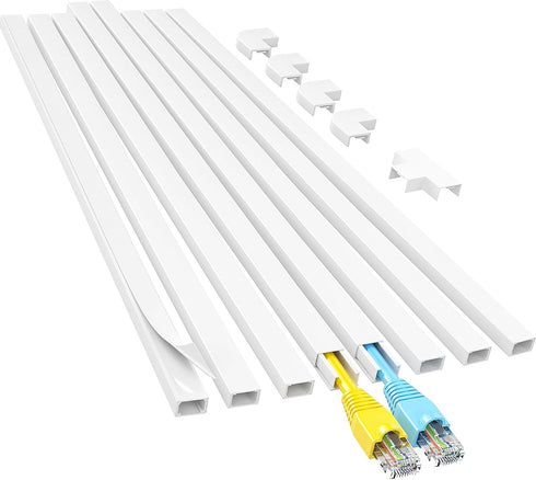 Yecaye Cord Hider, 113in One-Cord Cable Concealer, Cord Covers for Wires on Wall,