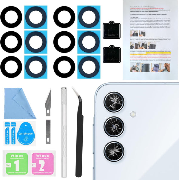2PCS Galaxy A55 Back Rear Camera Lens Glass Replacement, ASDAWN Back Lens Glass for Samsung Galaxy A55