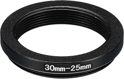 PATIKIL 30mm-25mm Metal Step Down Ring, Camera Lens Filter Adapter Ring for Lenses Hood, Black