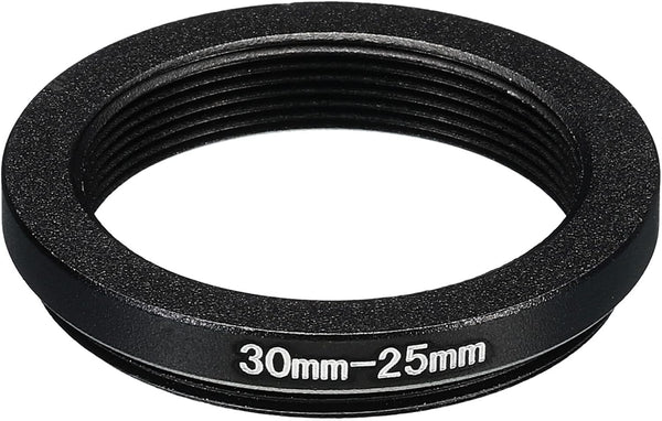 PATIKIL 30mm-25mm Metal Step Down Ring, Camera Lens Filter Adapter Ring for Lenses Hood, Black