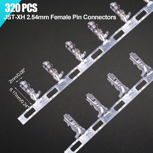 Twidec/500PCS 2.54mm JST Connector Kit, Male and Female Pin Housing Connector Adapter Plug