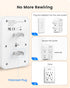 LENCENT 2 Prong Power Strip, 3 to 2 Prong Outlet Adapter, Surge Protector, Compact Wall Plug Splitter Tap for