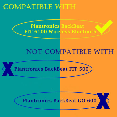 TaiZiChangQin FIT6100 Ear Pads, Replacement Compatible with Plantronics BackBeat FIT 6100 Wireless Bluetooth Headphone