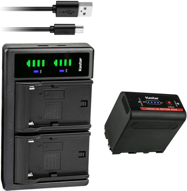 Kastar 1-Pack NP-F980EXP Battery and LTD2 USB Charger, Compatible with Bosma G1 Pro 8K Camera (MFT)