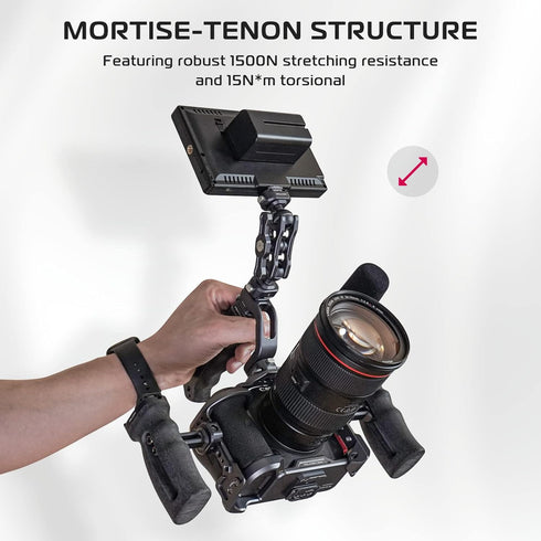 FALCAM F22 Basic Quick Release Plate Kit, Camera Mounting Adapter for 1/4" Thread to F22 QR System, 22mm Aluminum