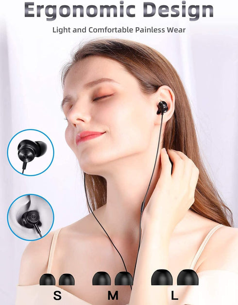Bluedio Li Pro Wired Earphones: In-Ear Headphones with Microphone, Volume Control & 7.1 Channel Sound for PC & 3.5mm