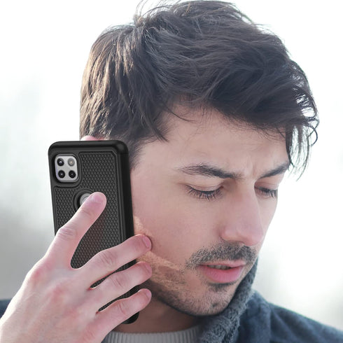 BNIUT Dual Layer Heavy Duty Case for Motorola One 5G Ace: Rugged, Shockproof, Non-Slip, Military Protection - 6.7"
