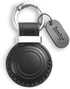 Genuine Leather AirTag Holder Keychain, Compatible with Apple AirTag, Secure Hidden Case (Black)