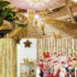 Gold Fringe Backdrop - 3 Pack Gold Foil Curtains for Birthday, Wedding, Bachelorette Party Decor