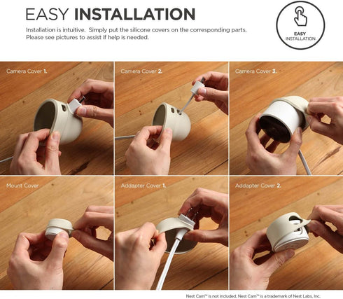 elago Silicone Cover for Nest Cam Outdoor Security Camera - All Weather Protective Skin, Easy Installation [3 Pcs,