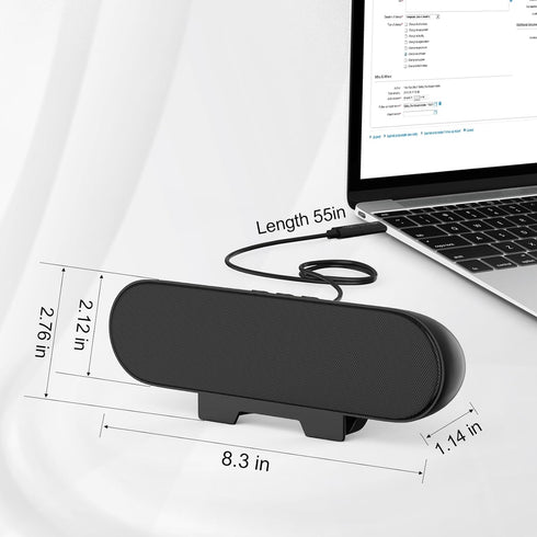 Computer Speakers for Desktop Monitor, Single USB Speakers for Desktop PC, Laptop Speaker with Loud Sound, Volume