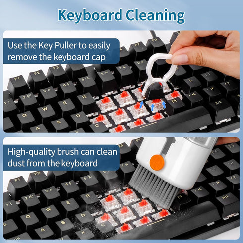 Keyboard Cleaner Laptop Cleaning Kit, 12 in 1 Computer Tech Cleaning Brush, Electronic Screen Cleaner for MacBook,