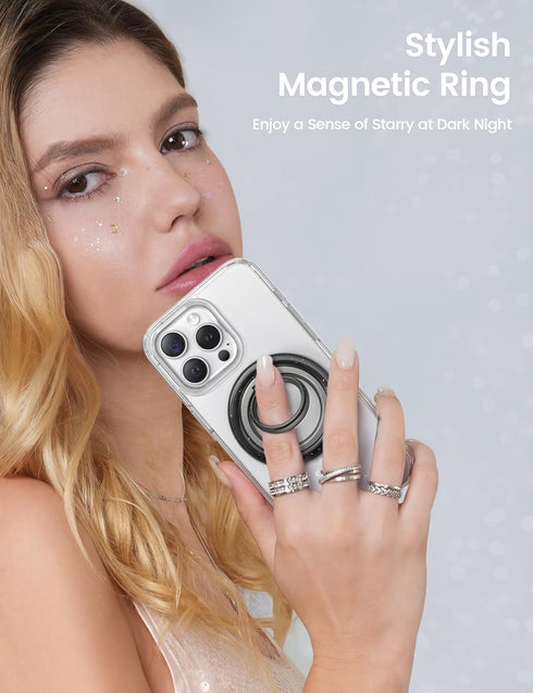 Lamicall Magnetic Phone Ring Grip for MagSafe, 2024 Upgrade Metal Gear Hinge, Ultra Strong Magnet for iPhone