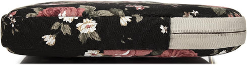 kayond Water-Resistant Canvas 14.1 Inch Laptop Sleeve - Black C Rose