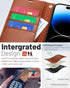 OCASE Wallet Case for iPhone 15 Pro Max, Brown, PU Leather Flip with Card Holders & RFID Blocking