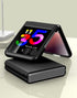 for Moto Razr Plus Case, Slim Hard PC Shockproof Case with Front Tempered Glass Screen Protector for Motorola Moto Razr