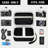 Hard Case Compatible with Hauyince/for ToAuite/for Lecnippy/for Bifevsr/for Lecran/for Saneen 4K 5K Digital Camera 48MP, Portable Camera Storage Cover-Black Bag+Grey Zipper(Box Only)