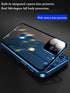 Anti-Peeping Case for iPhone 12 Pro, Camera Lens Protector Privacy Screen Aluminum Alloy Metal Bumper Glass Cover (Gold)