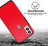 TJS Compatible for Cricket Magic 5G Case, AT&T Propel 5G Case with Tempered Glass Screen Protector, Dual Layer Hybrid