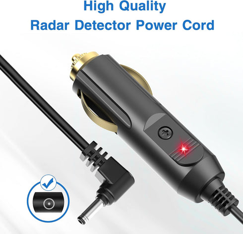 Radar Detector Power Cord Compatible with Cobra RAD 350 380 450 480i 700i XRS9370 XRS955 XRS5300