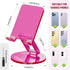 Tomorotec Adjustable Angle Acrylic Cell Phone Stand for Desk, Foldable Acrylic Phone Holder Cute for Office, Portable