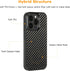 molzar Grip Series Case for iPhone 14 Pro, Real Weave Carbon Fiber, Built-in Metal Plate for Magnetic Mount