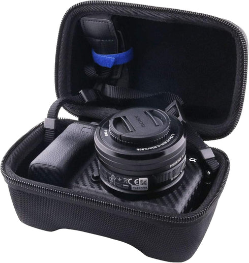 waiyu Hard EVA Travel Case for Sony Alpha Cameras - Compact Case for a6400/a6000/a6600/a6100/a5100, Black
