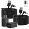 OLAIKE 2 Pack 5m/16ft Charge Cable for Ring Stick Up Cam Battery, Weatherproof Power Adapter (No Camera)
